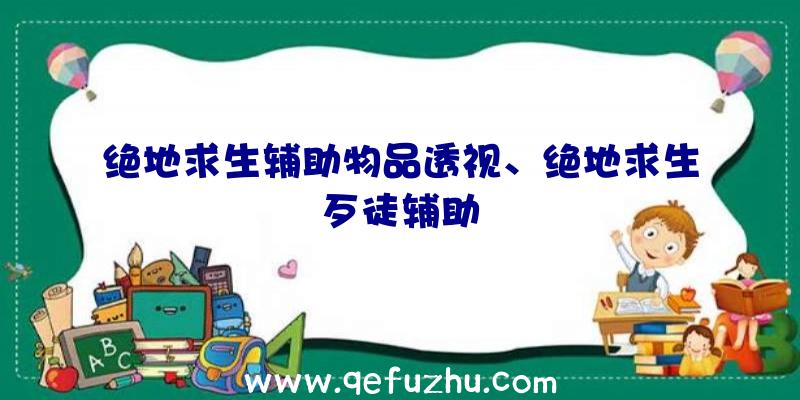 绝地求生辅助物品透视、绝地求生歹徒辅助