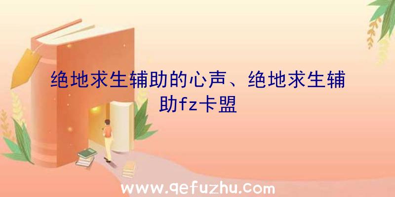 绝地求生辅助的心声、绝地求生辅助fz卡盟