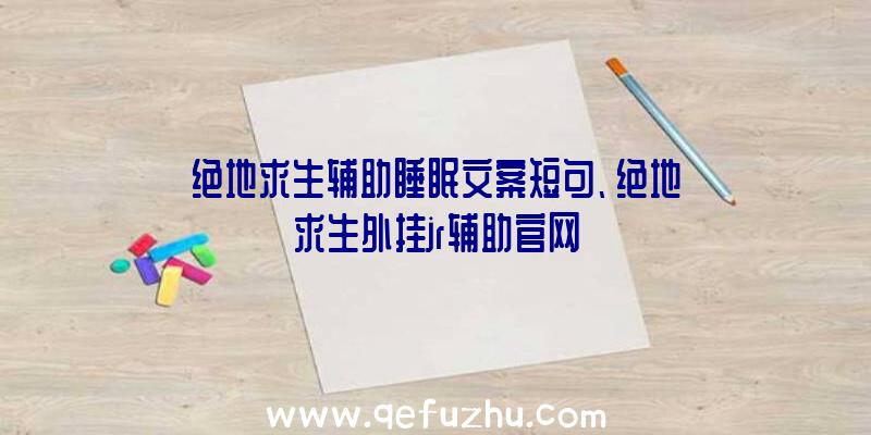 绝地求生辅助睡眠文案短句、绝地求生外挂jr辅助官网