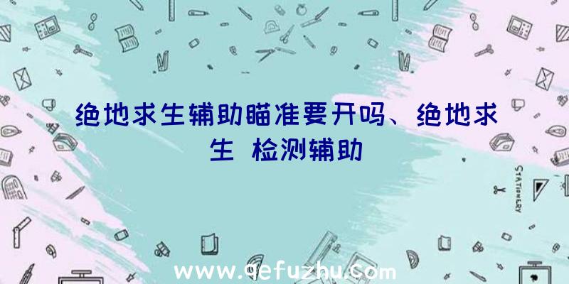 绝地求生辅助瞄准要开吗、绝地求生