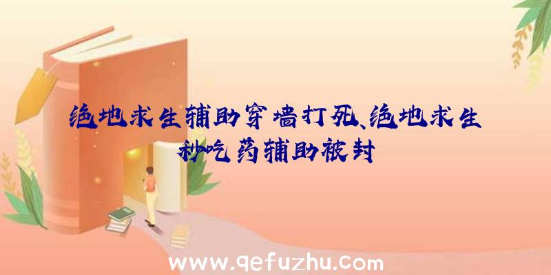 绝地求生辅助穿墙打死、绝地求生秒吃药辅助被封