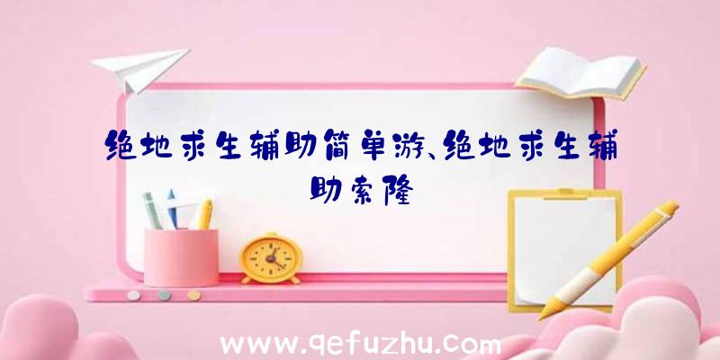 绝地求生辅助简单游、绝地求生辅助索隆