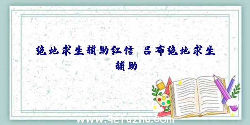 绝地求生辅助红信、吕布绝地求生辅助