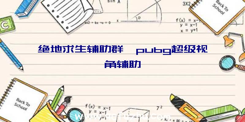 绝地求生辅助群、pubg超级视角辅助