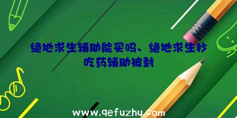 绝地求生辅助能买吗、绝地求生秒吃药辅助被封