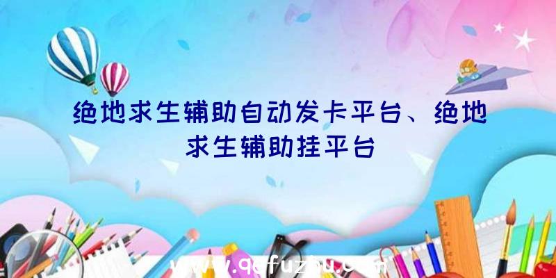 绝地求生辅助自动发卡平台、绝地求生辅助挂平台