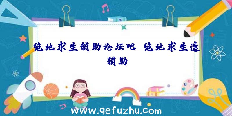 绝地求生辅助论坛吧、绝地求生透辅助