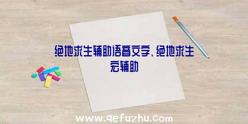 绝地求生辅助语音文字、绝地求生宏辅助