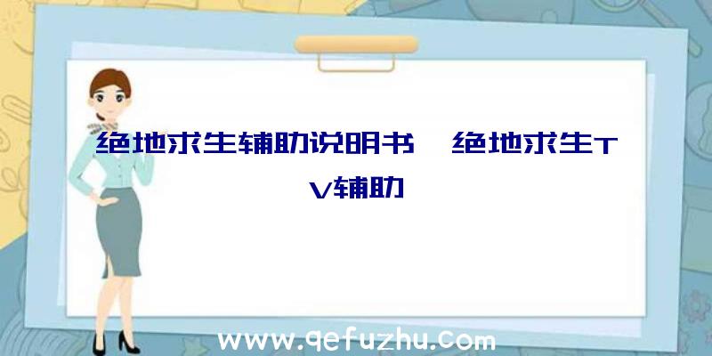 绝地求生辅助说明书、绝地求生TV辅助