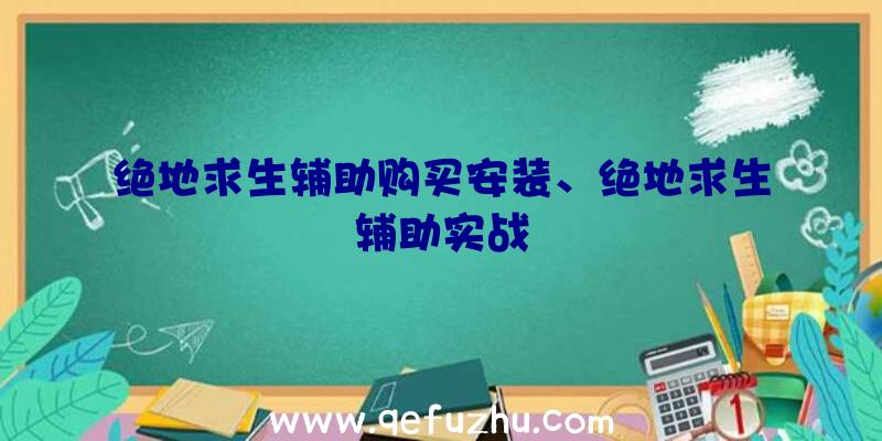 绝地求生辅助购买安装、绝地求生辅助实战