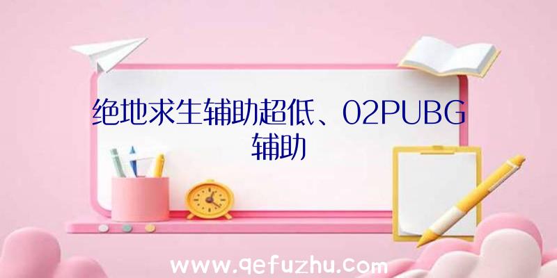 绝地求生辅助超低、02PUBG辅助