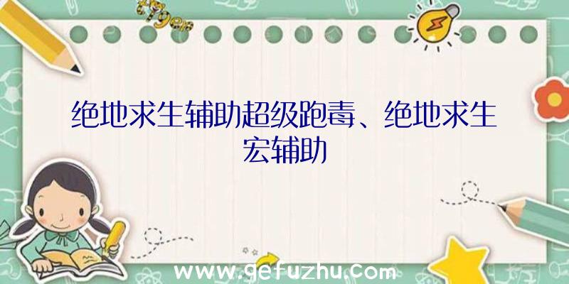 绝地求生辅助超级跑毒、绝地求生宏辅助