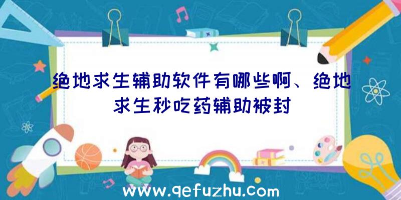 绝地求生辅助软件有哪些啊、绝地求生秒吃药辅助被封