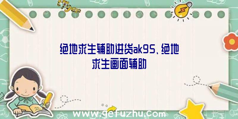 绝地求生辅助进货ak95、绝地求生画面辅助