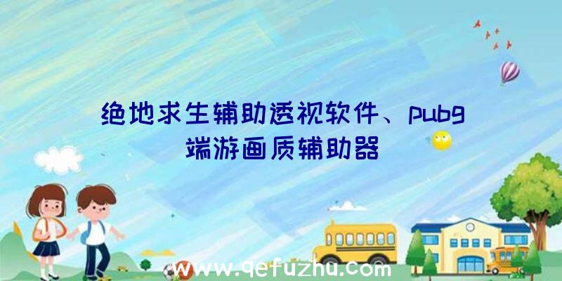 绝地求生辅助透视软件、pubg端游画质辅助器