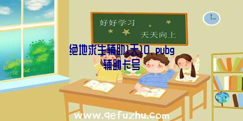 绝地求生辅助1天10、pubg辅助卡号