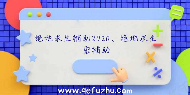 绝地求生辅助2020、绝地求生宏辅助