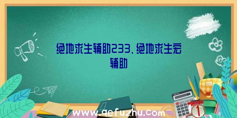 绝地求生辅助233、绝地求生宏辅助