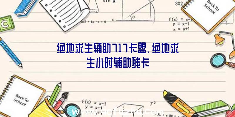 绝地求生辅助717卡盟、绝地求生小时辅助残卡