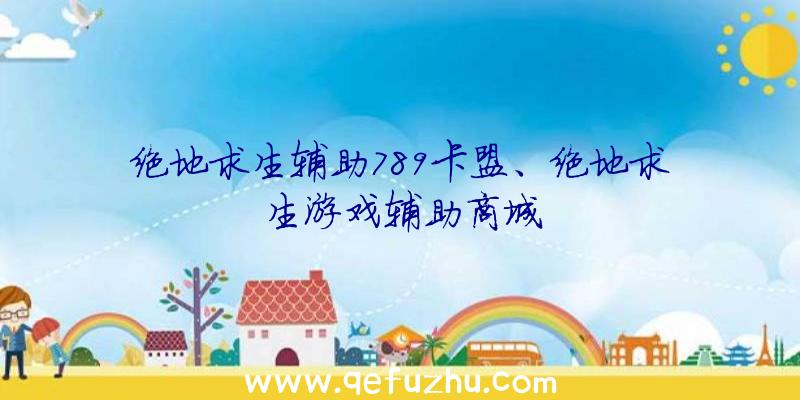 绝地求生辅助789卡盟、绝地求生游戏辅助商城