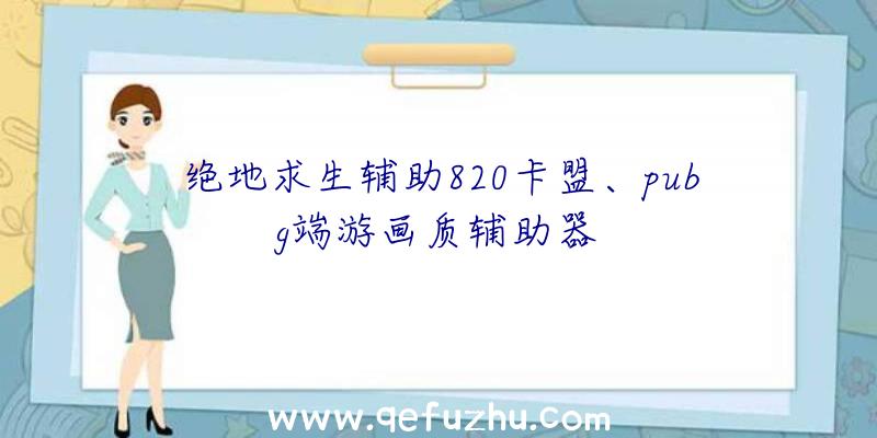 绝地求生辅助820卡盟、pubg端游画质辅助器