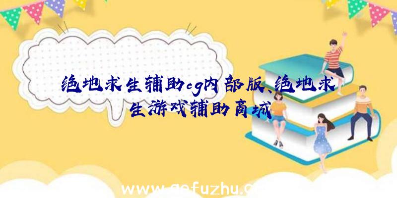 绝地求生辅助cg内部版、绝地求生游戏辅助商城