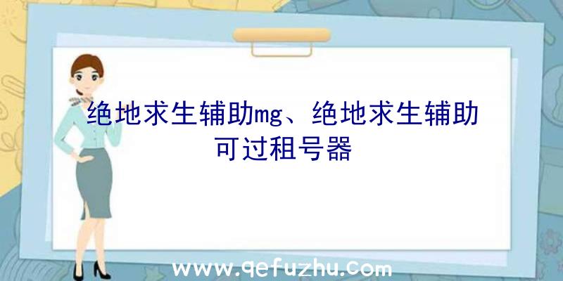 绝地求生辅助mg、绝地求生辅助可过租号器