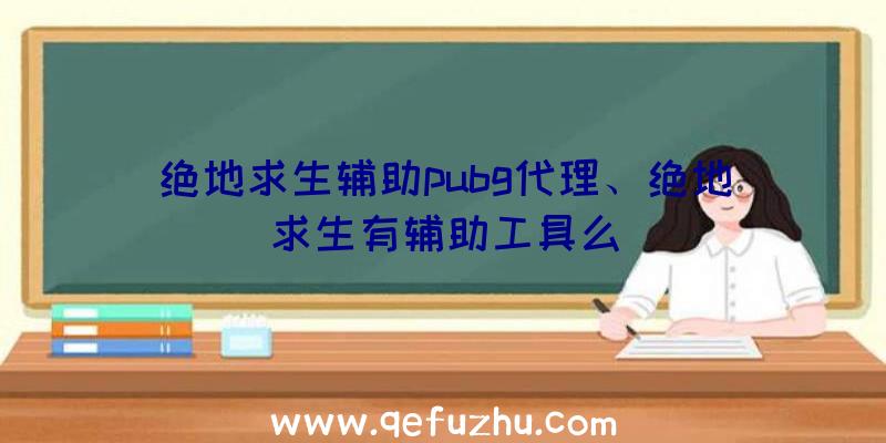 绝地求生辅助pubg代理、绝地求生有辅助工具么