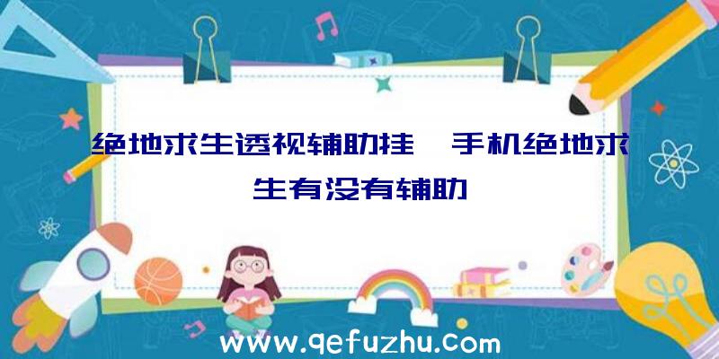 绝地求生透视辅助挂、手机绝地求生有没有辅助