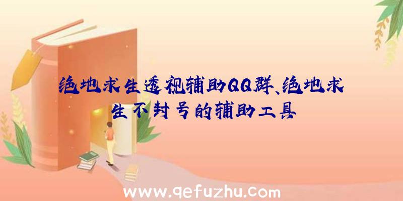 绝地求生透视辅助QQ群、绝地求生不封号的辅助工具