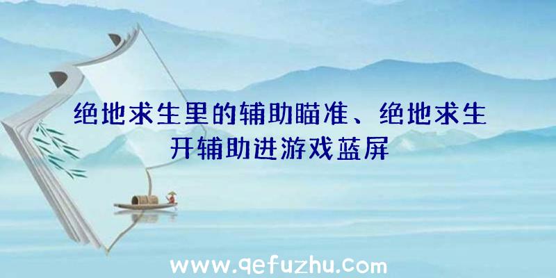 绝地求生里的辅助瞄准、绝地求生开辅助进游戏蓝屏