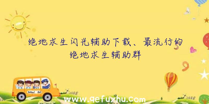 绝地求生闪光辅助下载、最流行的绝地求生辅助群