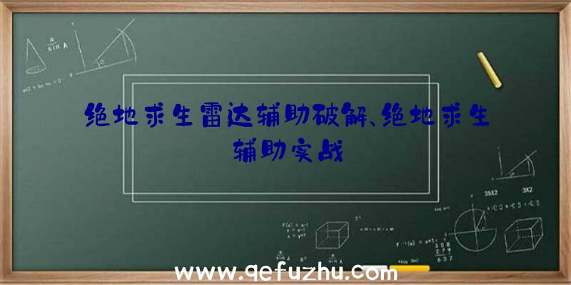 绝地求生雷达辅助破解、绝地求生辅助实战