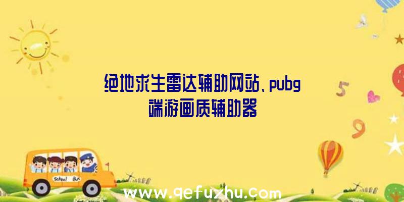 绝地求生雷达辅助网站、pubg端游画质辅助器