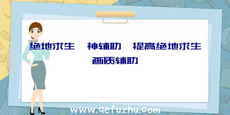 绝地求生韦神辅助、提高绝地求生画质辅助