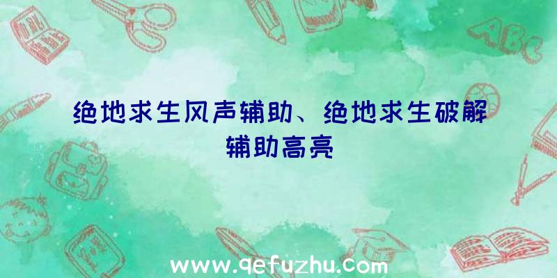 绝地求生风声辅助、绝地求生破解辅助高亮