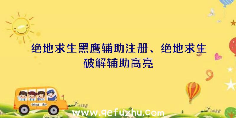 绝地求生黑鹰辅助注册、绝地求生破解辅助高亮