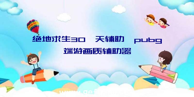 绝地求生30一天辅助、pubg端游画质辅助器