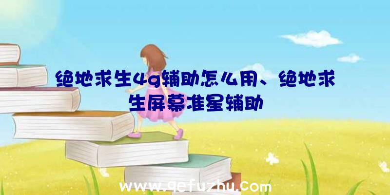 绝地求生4g辅助怎么用、绝地求生屏幕准星辅助