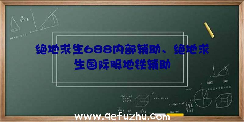 绝地求生688内部辅助、绝地求生国际服地铁辅助