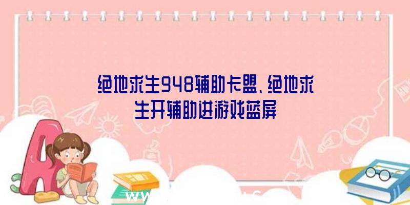 绝地求生948辅助卡盟、绝地求生开辅助进游戏蓝屏