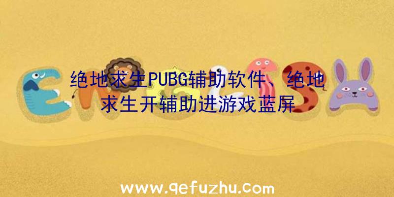 绝地求生PUBG辅助软件、绝地求生开辅助进游戏蓝屏