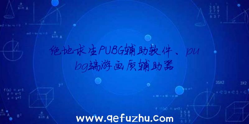 绝地求生PUBG辅助软件、pubg端游画质辅助器