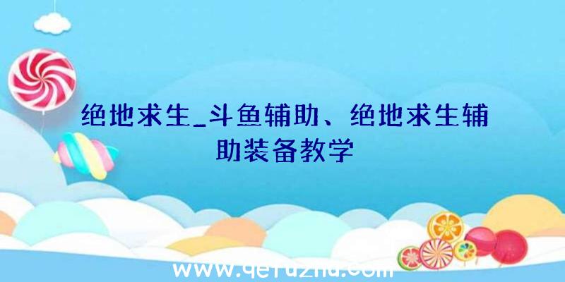 绝地求生_斗鱼辅助、绝地求生辅助装备教学