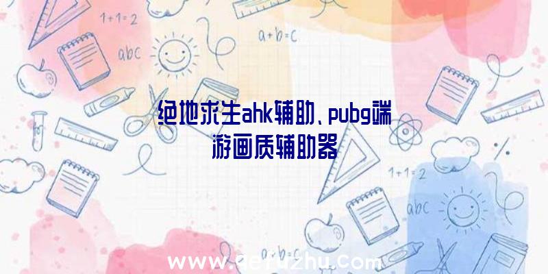 绝地求生ahk辅助、pubg端游画质辅助器