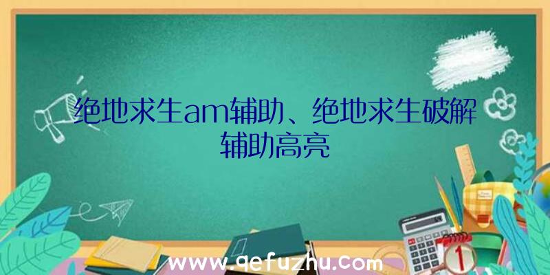 绝地求生am辅助、绝地求生破解辅助高亮