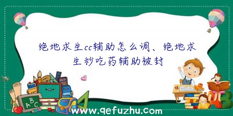 绝地求生cc辅助怎么调、绝地求生秒吃药辅助被封