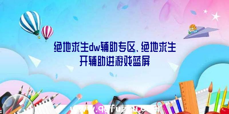 绝地求生dw辅助专区、绝地求生开辅助进游戏蓝屏