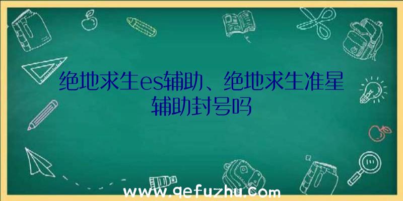 绝地求生es辅助、绝地求生准星辅助封号吗