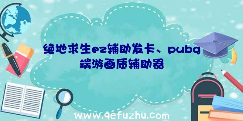 绝地求生ez辅助发卡、pubg端游画质辅助器